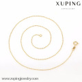 42614- Xuping Simple Design Women Fashion Gold Thin Chain Bead Collares